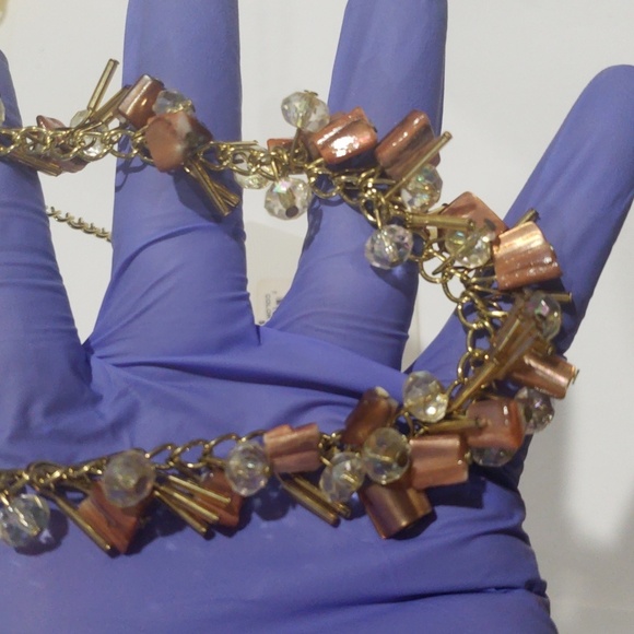 Hannah Gold-Tone Cluster Beaded Necklace & Earring Set - Women's Fashion Jewelry - Picture 8 of 8